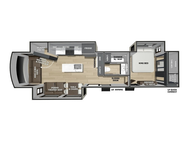 Cottage Park Trailer Model 40CRS by Forest River Floorplan