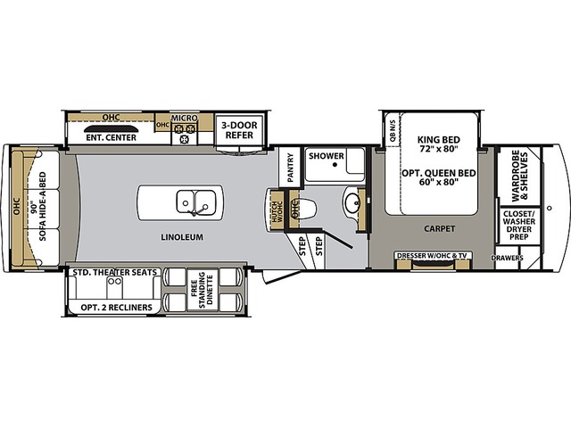 Cardinal Luxury 335RLX Fifth Wheels by Forest River ... forest river mb cruiser wiring diagram 