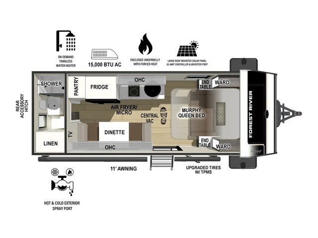 R-Pod Travel Trailer Model 192 by Forest River Floorplan