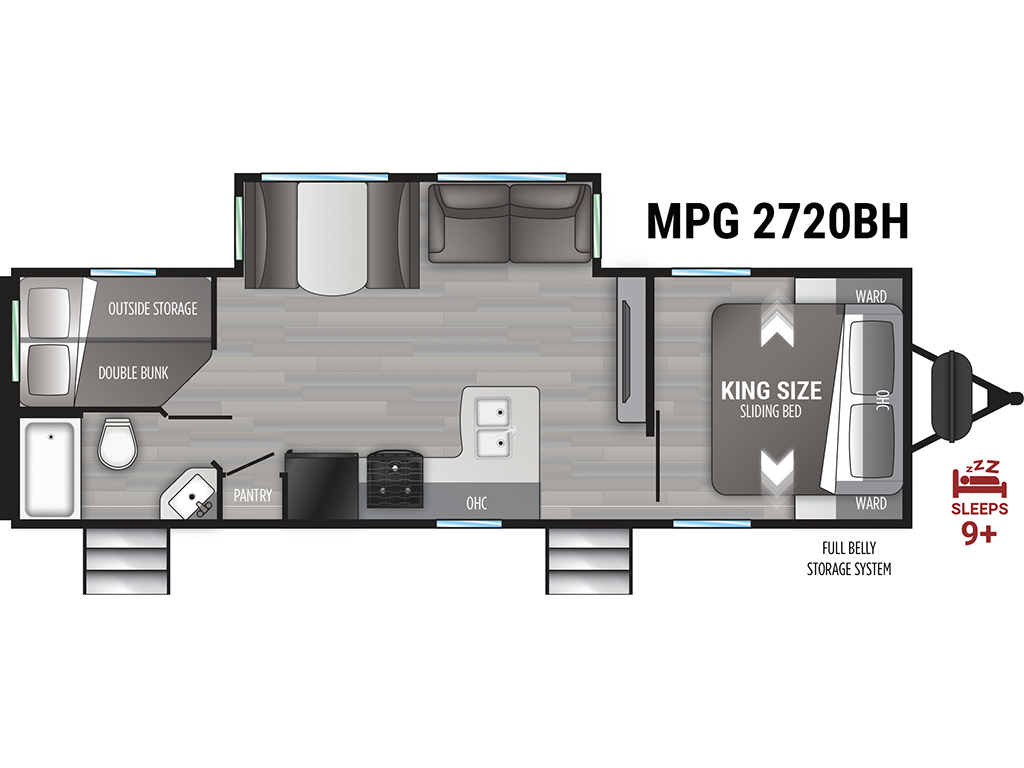 MPG 2720BH Travel Trailers by Cruiser RV Build & Price
