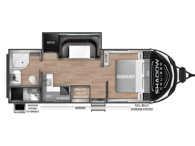 Shadow Cruiser Travel Trailer Model 239RBS by Cruiser RV Floorplan