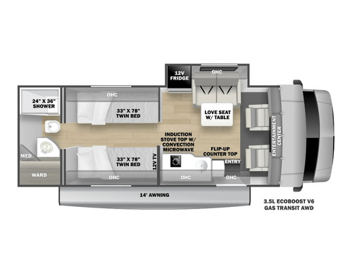 Sunseeker TS TS2370 AWD floorplan