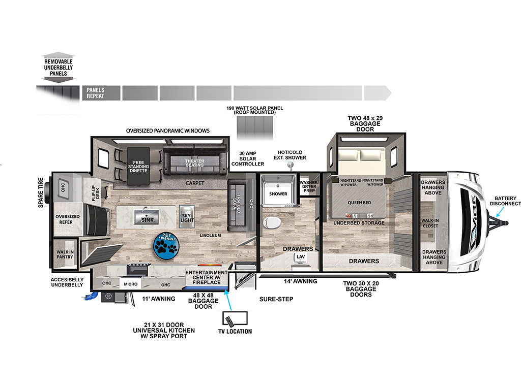 Vibe 34XL Travel Trailers by Forest River - Build & Price