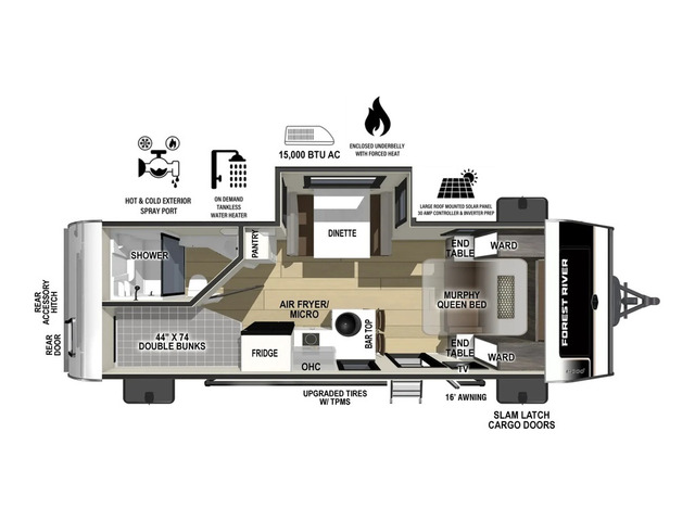 R-Pod Travel Trailer Model 203 by Forest River Floorplan