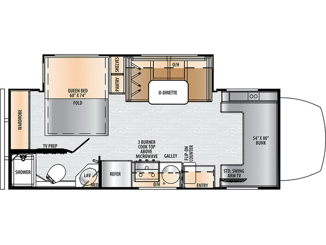 Entrada M-Class Class C Motorhome Model 24FM by East to West Floorplan