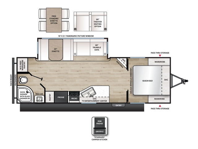 Catalina Legacy Travel Trailer Model 243RBS by Coachmen Floorplan