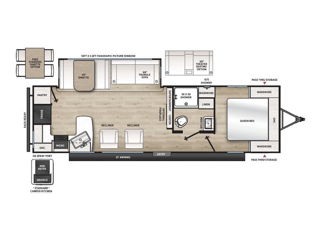 Catalina Legacy Travel Trailer Model 283RKS by Coachmen Floorplan