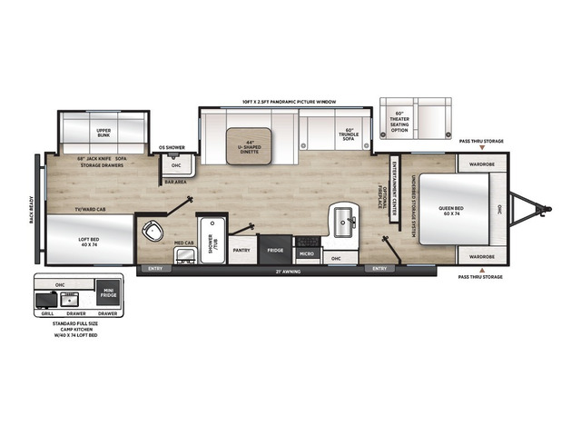 Catalina Legacy Travel Trailer Model 323BHDSCK by Coachmen Floorplan