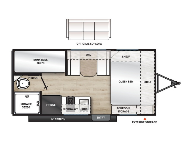 Catalina Summit 7 Travel Trailer Model 164BHX by Coachmen Floorplan