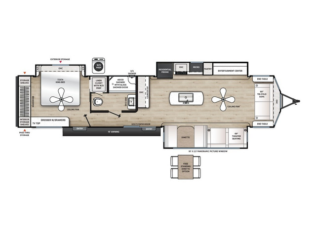 Catalina Destination Park Trailer Model 39MKTS by Coachmen Floorplan
