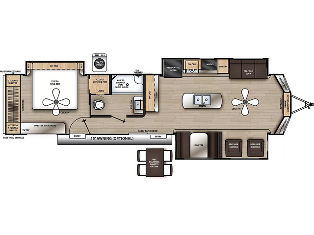 Catalina Destination Park Trailer Model 39MKTS by Coachmen Floorplan