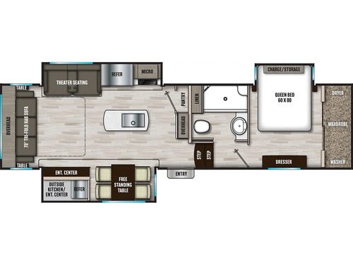Chaparral 298RLS floorplan