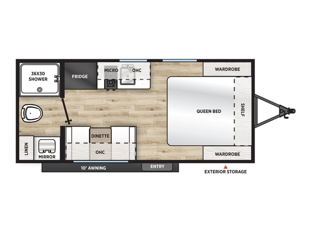 Catalina Summit 7 Travel Trailer Model 154RBX by Coachmen Floorplan