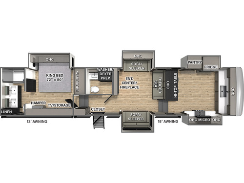 Columbus 388FKH floorplan