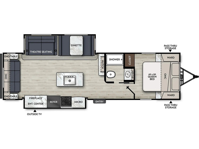 Apex Travel Trailer Model 293RLDS by Coachmen Floorplan
