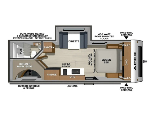 Apex Nano 208BHS floorplan
