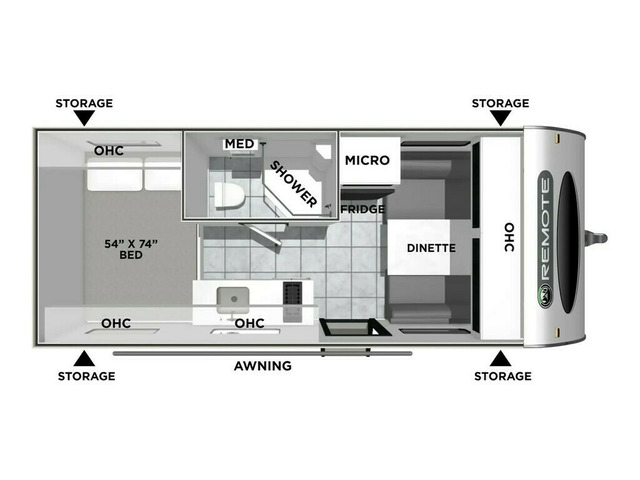 Remote Travel Trailer Model 16R by Coachmen Floorplan