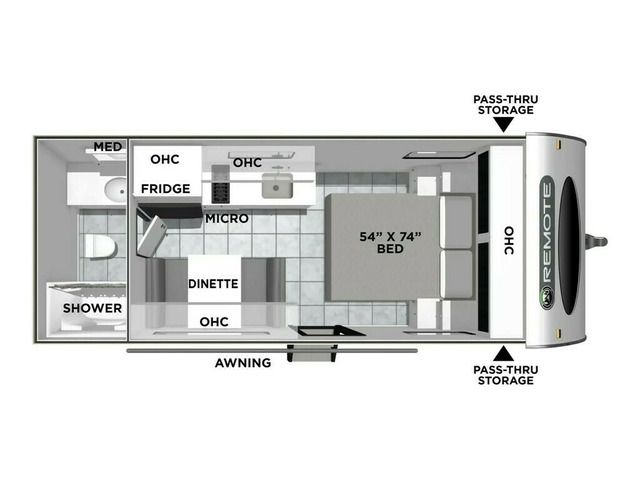 Remote Travel Trailer Model 17R by Coachmen Floorplan