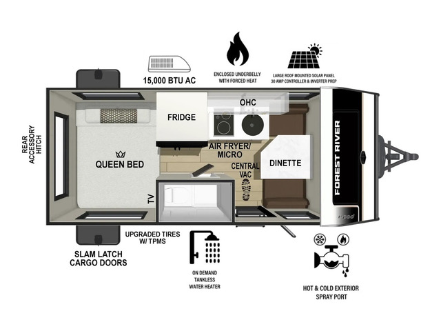 R-Pod Travel Trailer Model 171 by Forest River Floorplan