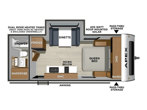 Apex Nano 190RBS floorplan