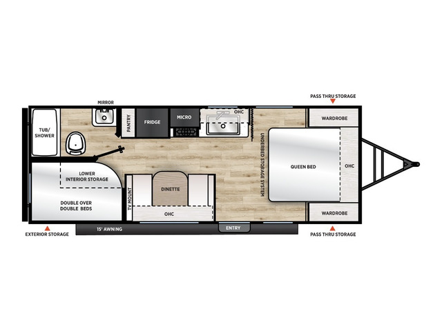 Catalina Summit 8 Travel Trailer Model 211BH by Coachmen Floorplan