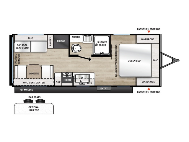 Catalina Summit 8 Travel Trailer Model 221EPIC by Coachmen Floorplan