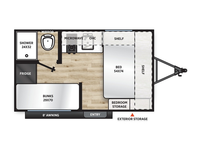 Catalina Summit 7 Travel Trailer Model 134BHX by Coachmen Floorplan