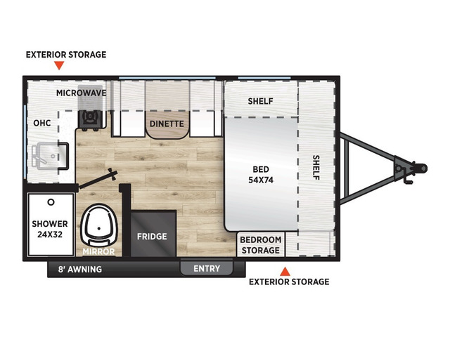 Catalina Summit 7 Travel Trailer Model 134RKX by Coachmen Floorplan