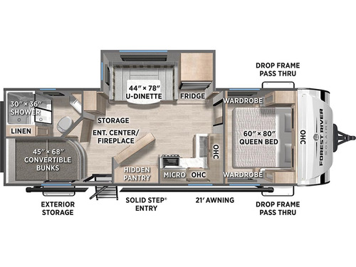 SolAire 2430BHS floorplan