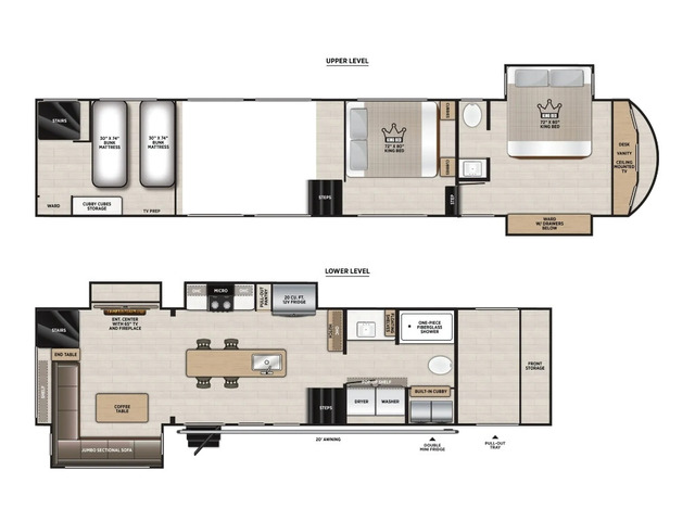 Hemisphere Fifth Wheel Model ROOST43 by Forest River Floorplan