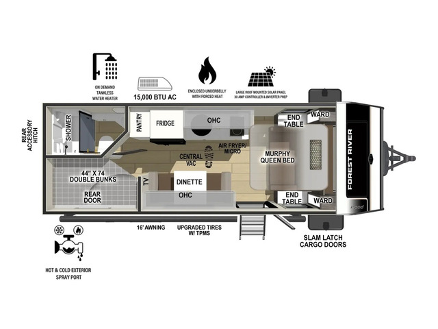 R-Pod Travel Trailer Model 200 by Forest River Floorplan