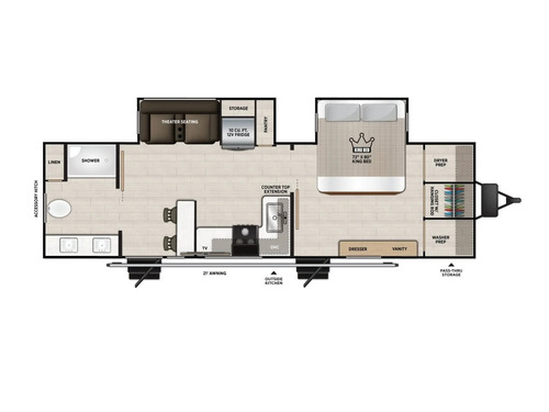 Hemisphere Travel Trailer 265BSRB floorplan