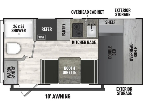 Clipper 3K Series 16FB floorplan