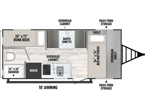 Clipper 3K Series 17BH floorplan
