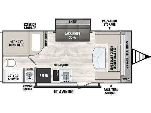 Clipper 4K Series 18DBS floorplan
