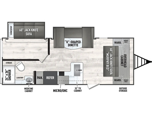Clipper 6K Series 22BHSR floorplan