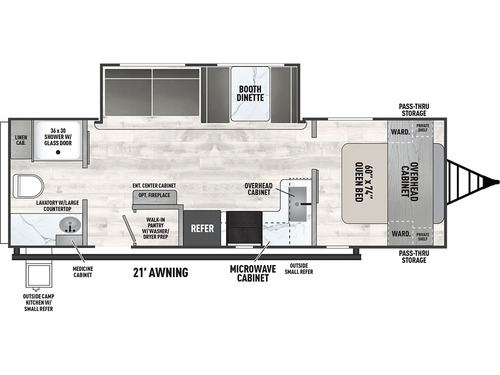 Clipper 6K Series 25RB floorplan