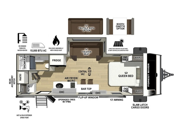 R-Pod Travel Trailer Model 206 by Forest River Floorplan