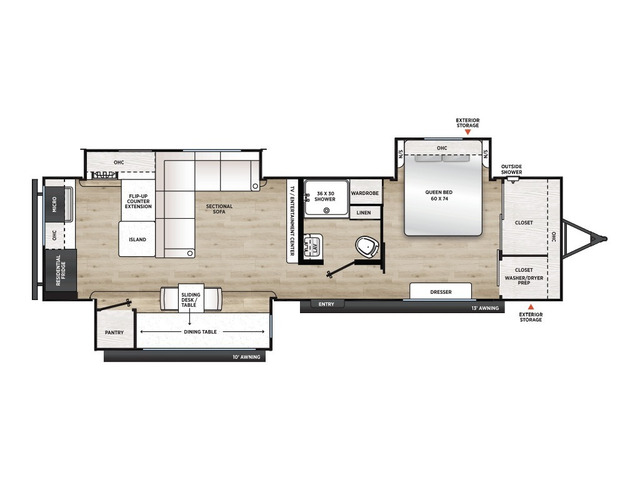 Catalina Legacy Travel Trailer Model 323MAZE by Coachmen Floorplan