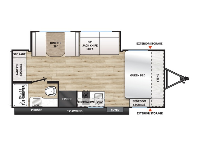 Catalina Summit 7 Travel Trailer Model 184MKS by Coachmen Floorplan