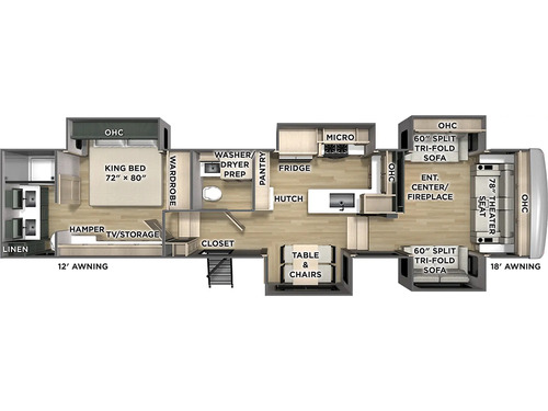 Columbus 389FLH floorplan