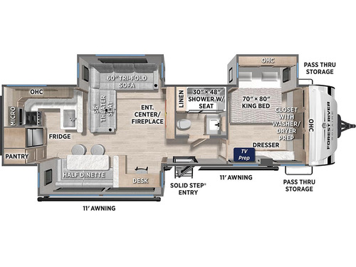 SolAire 3070RKLS floorplan