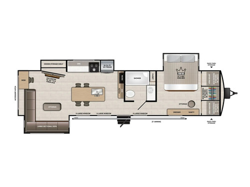 Hemisphere Travel Trailer 323RLI floorplan