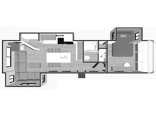 Hemisphere Travel Trailer Model 323RLI by Forest River Floorplan