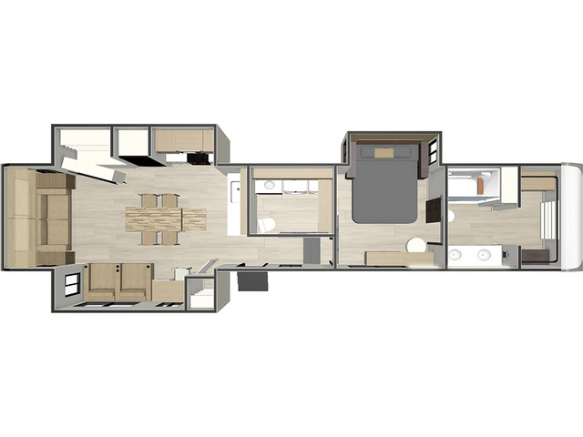 Hemisphere Fifth Wheel Model 380WDR by Forest River Floorplan