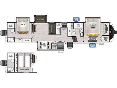 Ahara 385DS floorplan