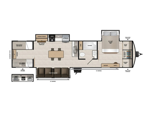 Hemisphere Travel Trailer 301FAM floorplan