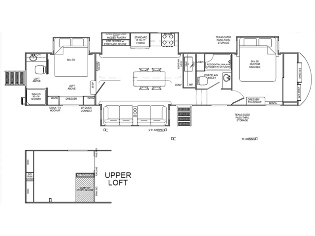 Hemisphere Fifth Wheel Model 376FAM by Forest River Floorplan