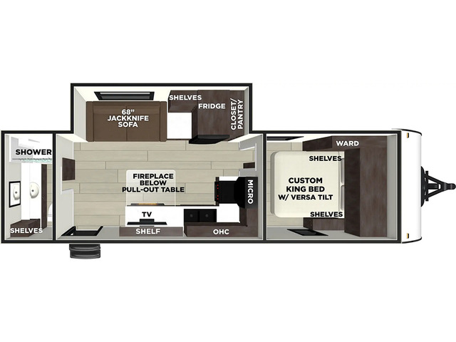 Salem Travel Trailer Model 250ZEN by Forest River Floorplan