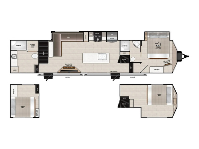 Salem Grand Villa Park Trailer Model 42ZEN by Forest River Floorplan